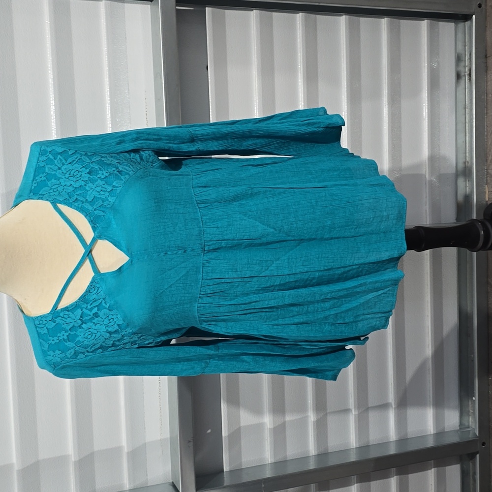 Como Vintage Blue Tunic Womens Size Large